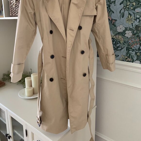 Banana Republic Classic Trench Coat Size M PETITE - Picture 2 of 3
